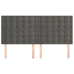 Headboards 4 pcs Dark Grey 100 cm Velvet