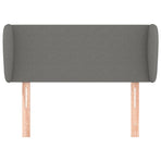 Headboard with Ears Dark Grey 103 cm Fabric