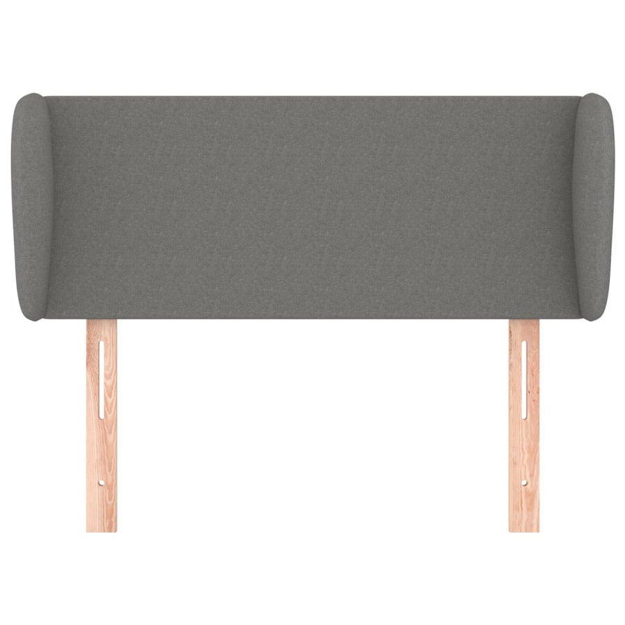 Headboard with Ears Dark Grey 103 cm Fabric