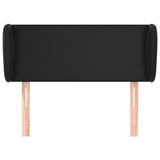 Headboard with Ears Black 103 cm Faux Leather