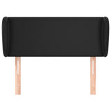 Headboard with Ears Black 103 cm Faux Leather - Side View