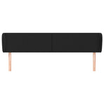 Headboard with Ears Black 203 cm Faux Leather