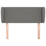 Headboard with Ears Dark Grey 103 cm Fabric