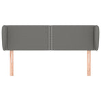 Headboard with Ears Dark Grey 147 cm Fabric
