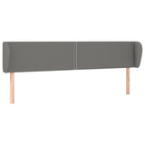Headboard with Ears Dark Grey 163 cm Fabric