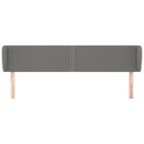 Headboard with Ears Dark Grey 163 cm Fabric
