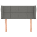 Headboard with Ears Dark Grey 103x23x78/88 cm Fabric