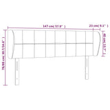 Headboard with Ears Dark Grey 147 cm Fabric - Extra Image