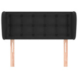 Headboard with Ears Black 103 cm Faux Leather
