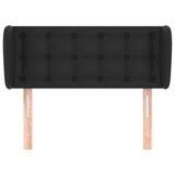 Headboard with Ears Black 103 cm Faux Leather - Side View