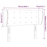 Headboard with Ears Black 103 cm Faux Leather