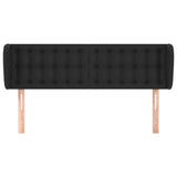 Headboard with Ears Black 147 cm Faux Leather