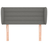 Headboard with Ears Dark Grey 103 cm Fabric - Side View