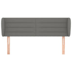 Headboard with Ears Dark Grey 147 cm Fabric