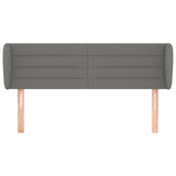 Headboard with Ears Dark Grey 147 cm Fabric - Side View