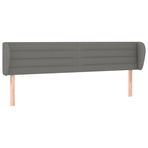 Headboard with Ears Dark Grey 203 cm Fabric