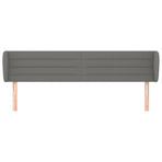 Headboard with Ears Dark Grey 203 cm Fabric