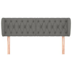 Headboard with Ears Dark Grey 163 cm Fabric
