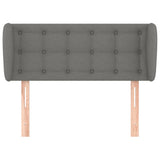 Headboard with Ears Dark Grey 103 cm Fabric - Side View
