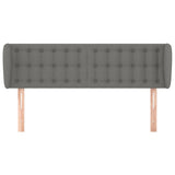 Headboard with Ears Dark Grey 147 cm Fabric