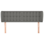 Headboard with Ears Dark Grey 147 cm Fabric