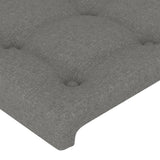 Headboard with Ears Dark Grey 203 cm Fabric - 45-Degree Angle
