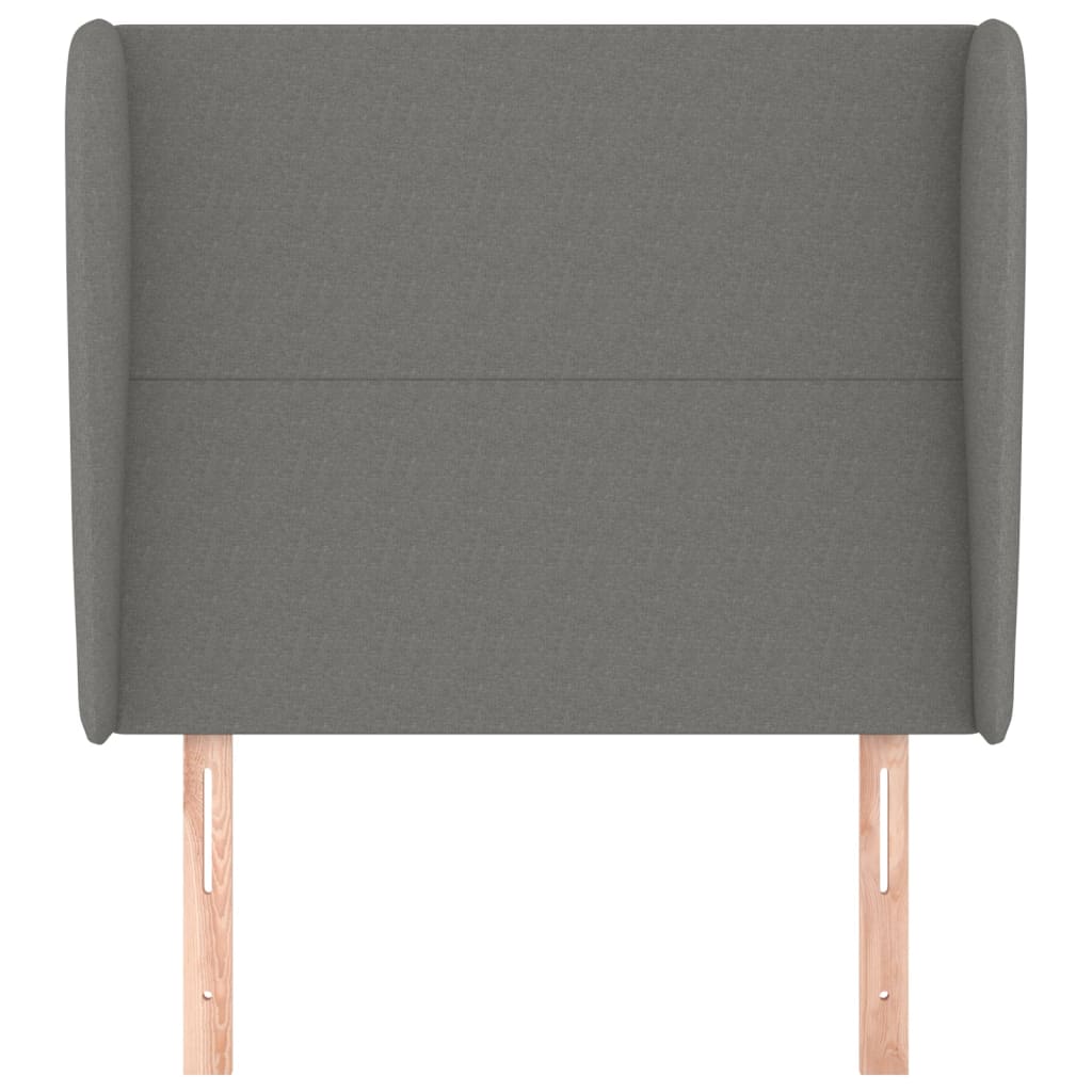 Headboard with Ears Dark Grey 83 cm Fabric