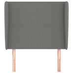 Headboard with Ears Dark Grey 83 cm Fabric