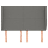 Headboard with Ears Dark Grey 147 cm Fabric - Side View