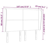 Headboard with Ears Dark Grey 147 cm Fabric