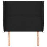 Headboard with Ears Black 103 cm Faux Leather