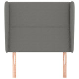 Headboard with Ears Dark Grey 83 cm Fabric
