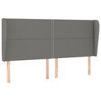 Headboard with Ears Dark Grey 163 cm Fabric