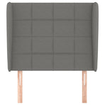 Headboard with Ears Dark Grey 83 cm Fabric