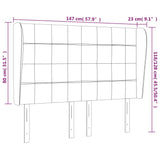 Headboard with Ears Dark Grey 147 cm Fabric - Extra Image