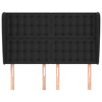 Headboard with Ears Black 147 cm Faux Leather