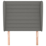 Headboard with Ears Dark Grey 83 cm Fabric