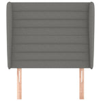 Headboard with Ears Dark Grey 83 cm Fabric