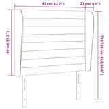 Headboard with Ears Dark Grey 83 cm Fabric - Extra Image
