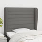 Headboard with Ears Dark Grey 83 cm Fabric