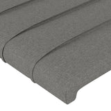 Headboard with Ears Dark Grey 147x23x118/128 cm Fabric - 45-Degree Angle