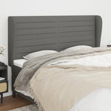 Headboard with Ears Dark Grey 163 cm Fabric