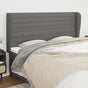 Headboard with Ears Dark Grey 163 cm Fabric