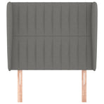 Headboard with Ears Dark Grey 83 cm Fabric