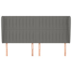 Headboard with Ears Dark Grey 163 cm Fabric