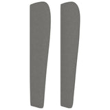 Headboard with Ears Dark Grey 163x23x118/128 cm Fabric - Top-Down View