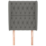 Headboard with Ears Dark Grey 83 cm Fabric