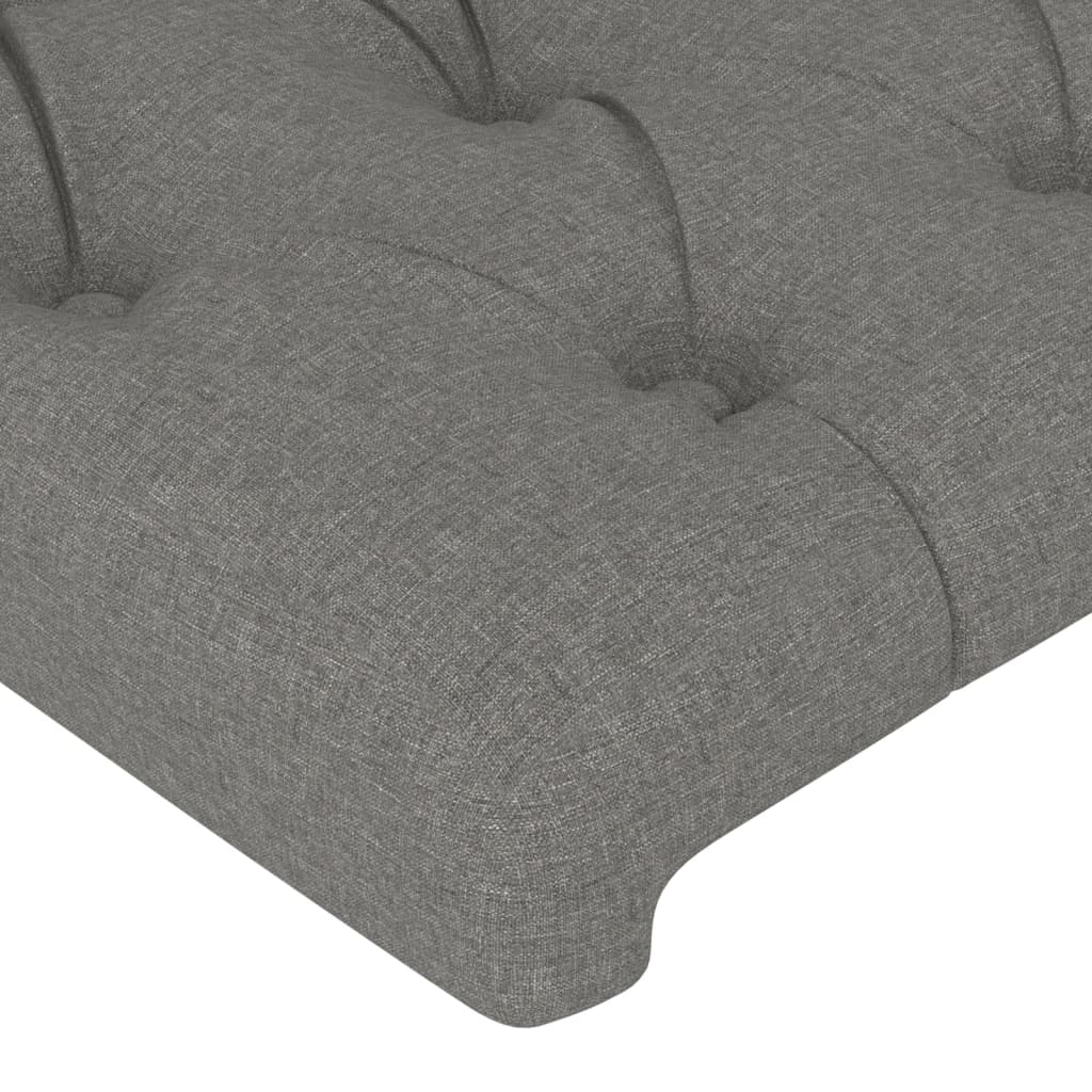 Headboard with Ears Dark Grey 147 cm Fabric