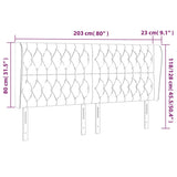 Headboard with Ears Dark Grey 203 cm Fabric - Extra Image
