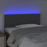 LED Headboard Dark Grey 100 cm Fabric - Side View